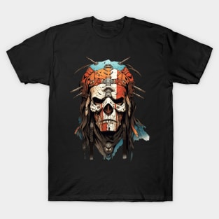 Native Indian Big Chief Shaman In Headdress T-Shirt